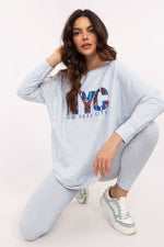 Sett med Sweatshirt og Leggings - FP til dame fra MS StyleHaven, størrelse one-size-fits-all, med long, kjolelengde midi, kjolestil sweater