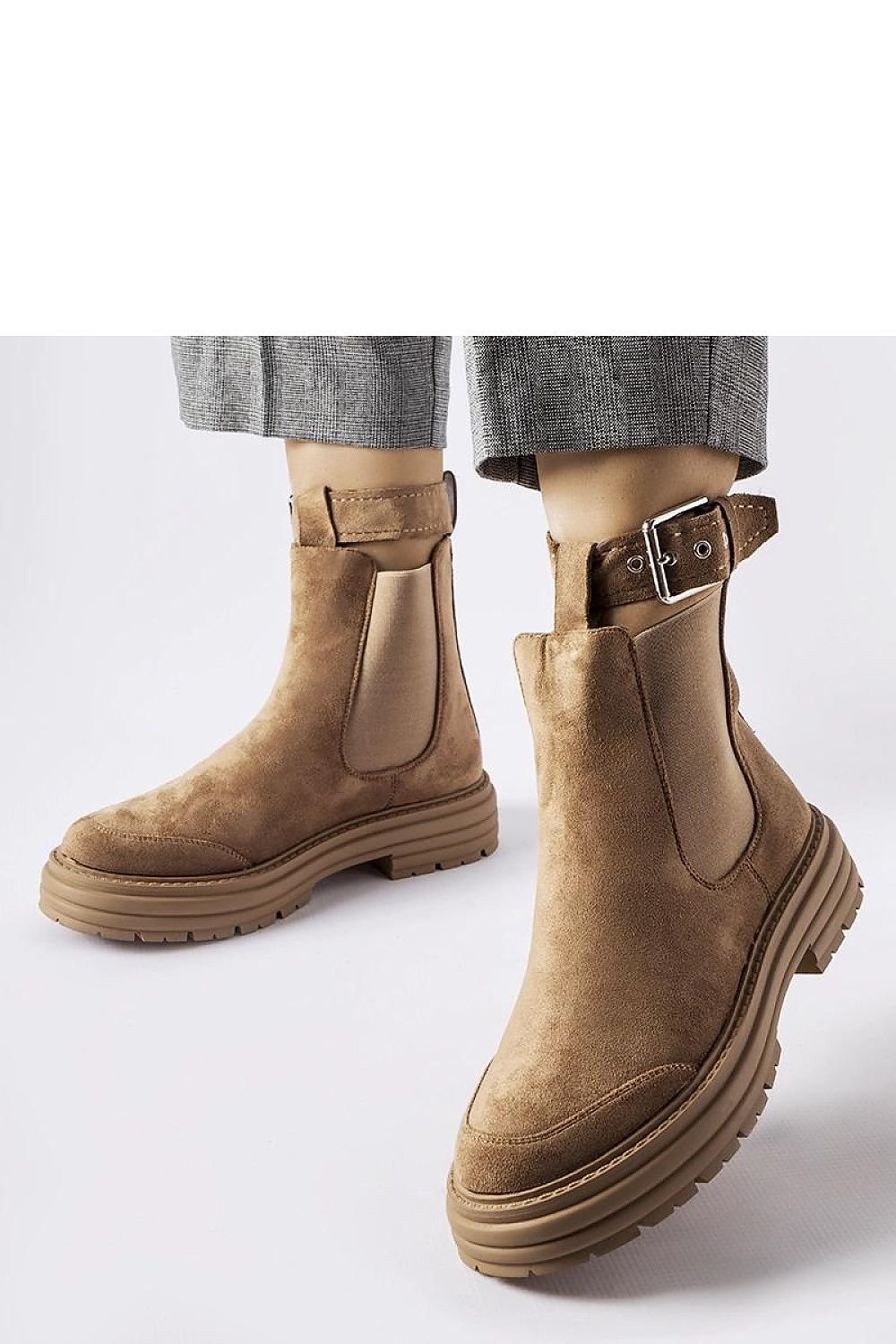 Abela svarte ankelstøvletter – for høst og vår til dame fra MS StyleHaven, laget av Viskose; polyester; Polyamid, farge beige, størrelse 37, med long ermer, perfekt til casual; dress