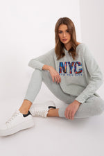 Sett med Sweatshirt og Leggings - FP til dame fra MS StyleHaven, størrelse one-size-fits-all, med long, kjolelengde midi, kjolestil sweater