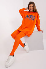 Sett med Sweatshirt og Leggings - FP til dame fra MS StyleHaven, størrelse one-size-fits-all, med long, kjolelengde midi, kjolestil sweater