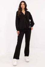 Damesett med Omslagsbluse og Bukse - FP til dame fra MS StyleHaven, størrelse one-size-fits-all, med long, kjolelengde midi, kjolestil sweater