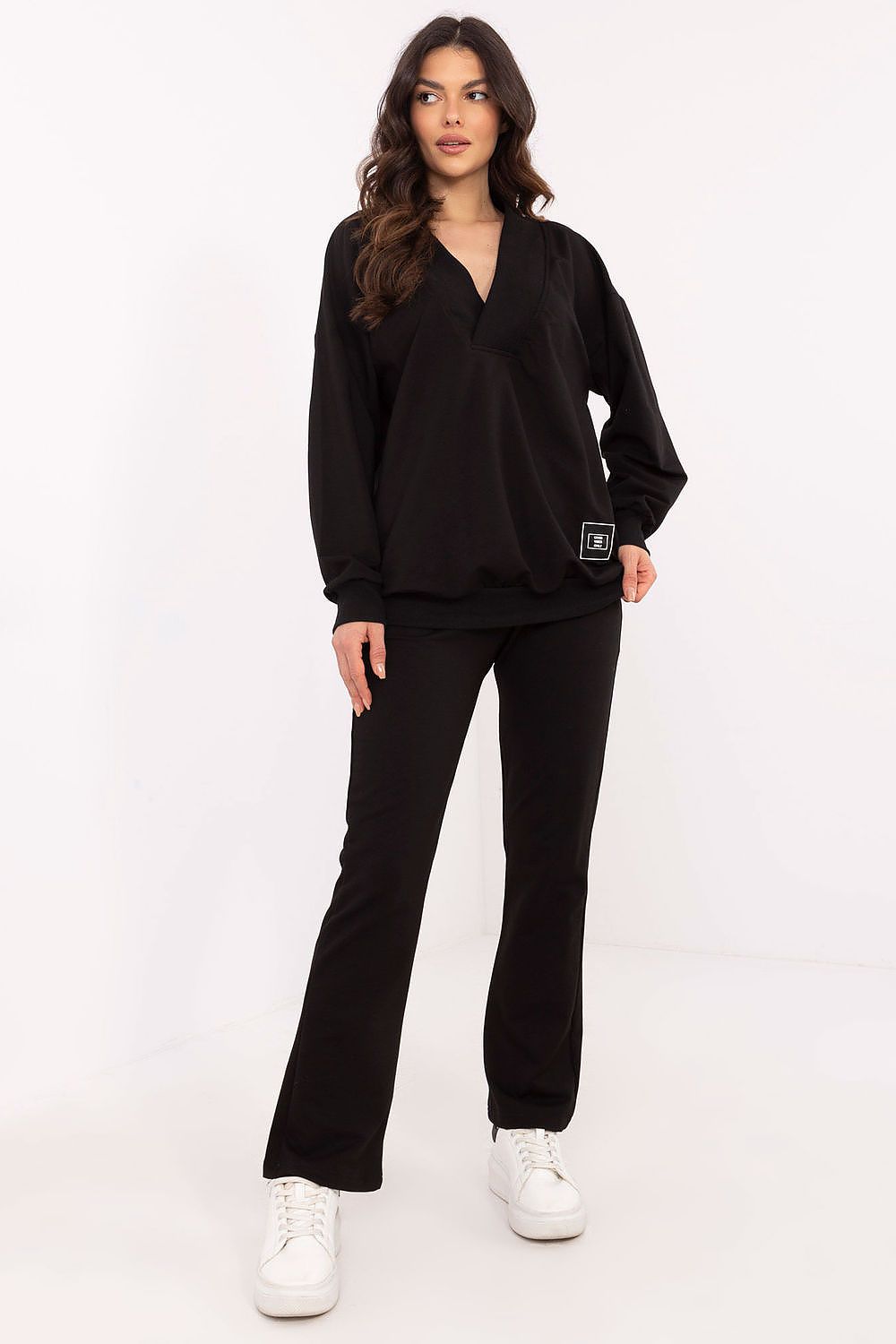Damesett med Omslagsbluse og Bukse - FP til dame fra MS StyleHaven, størrelse one-size-fits-all, med long, kjolelengde midi, kjolestil sweater