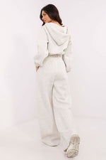 Damesett med Kort Hettegenser og Vide Bukser - FP til dame fra MS StyleHaven, størrelse one-size-fits-all, med long, kjolelengde midi, kjolestil sweater