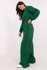 Damesett med Kort Hettegenser og Vide Bukser - FP til dame fra MS StyleHaven, størrelse one-size-fits-all, med long, kjolelengde midi, kjolestil sweater