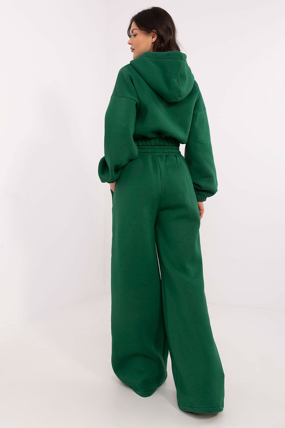 Damesett med Kort Hettegenser og Vide Bukser - FP til dame fra MS StyleHaven, størrelse one-size-fits-all, med long, kjolelengde midi, kjolestil sweater