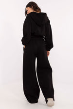 Damesett med Kort Hettegenser og Vide Bukser - FP til dame fra MS StyleHaven, størrelse one-size-fits-all, med long, kjolelengde midi, kjolestil sweater