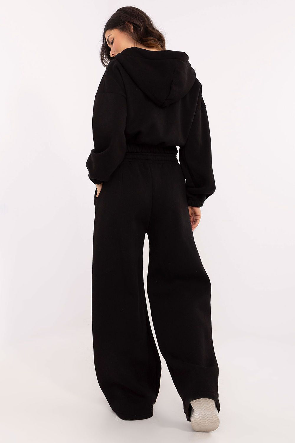 Damesett med Kort Hettegenser og Vide Bukser - FP til dame fra MS StyleHaven, størrelse one-size-fits-all, med long, kjolelengde midi, kjolestil sweater