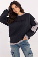 Damegenser med broderi - Sweatshirt FP til dame fra MS StyleHaven, størrelse one-size-fits-all, med long, bukselengde long, kjolelengde mini, kjolestil wrap; a-line