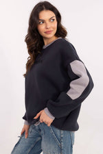 Damegenser med broderi - Sweatshirt FP til dame fra MS StyleHaven, størrelse one-size-fits-all, med long, bukselengde long, kjolelengde mini, kjolestil wrap; a-line