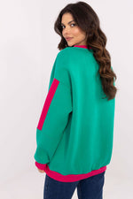 Damegenser med broderi - Sweatshirt FP til dame fra MS StyleHaven, størrelse one-size-fits-all, med long, bukselengde long, kjolelengde mini, kjolestil wrap; a-line