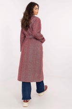 Lakerta Ullkåpe til dame til dame fra MS StyleHaven, laget av Ull; polyester, farge Rød, størrelse L/XL, med long ermer, perfekt til casual; dress