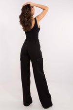 Lakerta Cargobukser til dame til dame fra MS StyleHaven, laget av Bomull; polyester, farge Svart, størrelse 40, med short ermer, perfekt til casual; dress