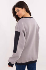 Damegenser med broderi - Sweatshirt FP til dame fra MS StyleHaven, størrelse one-size-fits-all, med long, bukselengde long, kjolelengde mini, kjolestil wrap; a-line
