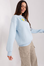 Damegenser med print - Sweatshirt FP til dame fra MS StyleHaven, størrelse one-size-fits-all, med short, bukselengde long, kjolelengde mini, kjolestil wrap; a-line