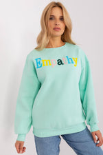 Damegenser med print - Sweatshirt FP til dame fra MS StyleHaven, størrelse one-size-fits-all, med short, bukselengde long, kjolelengde mini, kjolestil wrap; a-line