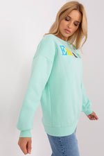 Damegenser med print - Sweatshirt FP til dame fra MS StyleHaven, størrelse one-size-fits-all, med short, bukselengde long, kjolelengde mini, kjolestil wrap; a-line