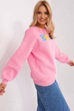 Damegenser med print - Sweatshirt FP til dame fra MS StyleHaven, størrelse one-size-fits-all, med short, bukselengde long, kjolelengde mini, kjolestil wrap; a-line
