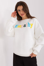 Damegenser med print - Sweatshirt FP til dame fra MS StyleHaven, størrelse one-size-fits-all, med short, bukselengde long, kjolelengde mini, kjolestil wrap; a-line
