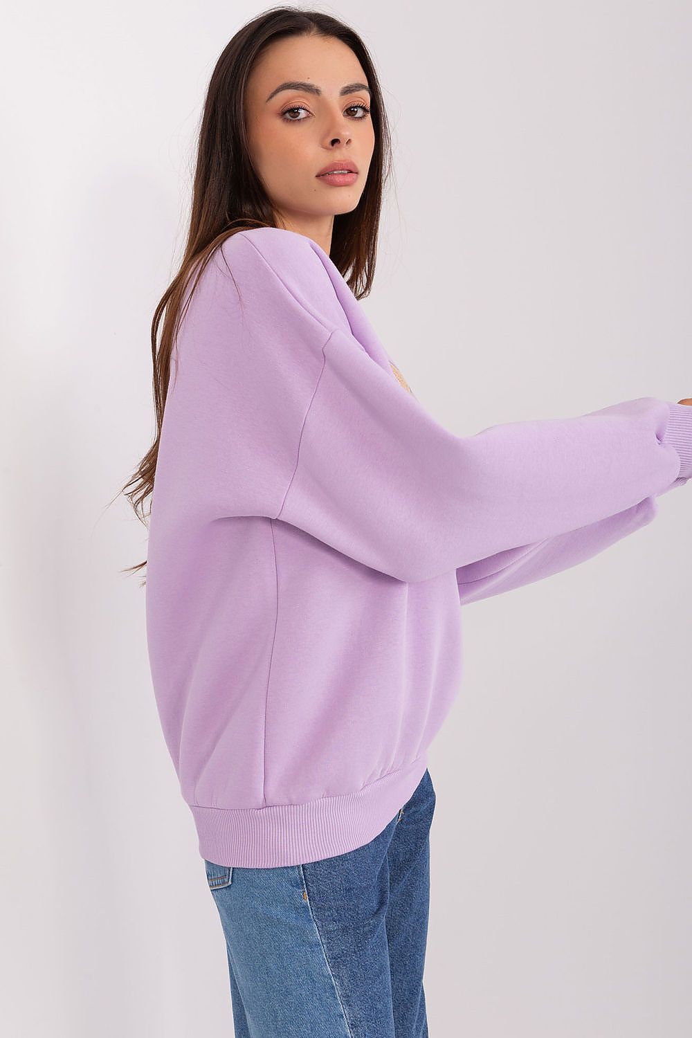 Casual damegenser med print - Sweatshirt FP til dame fra MS StyleHaven, størrelse one-size-fits-all, med short, bukselengde long, kjolelengde mini, kjolestil wrap; a-line