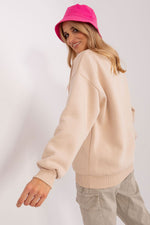 Casual damegenser med print - Sweatshirt FP til dame fra MS StyleHaven, størrelse one-size-fits-all, med short, bukselengde long, kjolelengde mini, kjolestil wrap; a-line