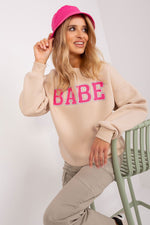 Casual damegenser med print - Sweatshirt FP til dame fra MS StyleHaven, størrelse one-size-fits-all, med short, bukselengde long, kjolelengde mini, kjolestil wrap; a-line