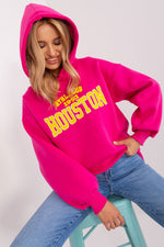 Dame Hettegenser - Sweatshirt FP til dame fra MS StyleHaven, størrelse one-size-fits-all, med short, bukselengde long, kjolelengde mini, kjolestil wrap; a-line
