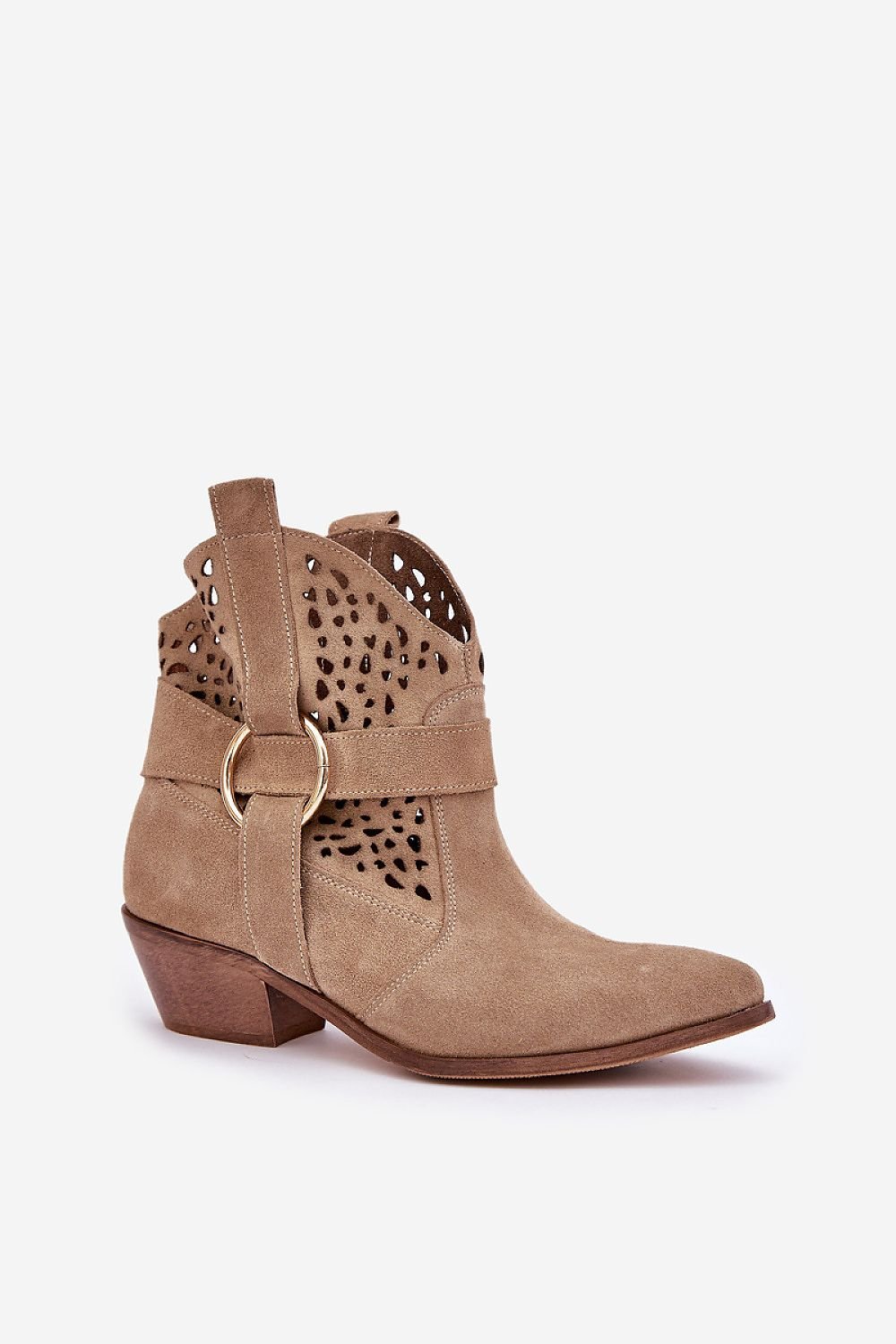 Step in Style – Elegante semskede hælstøvler til dame til dame fra MS StyleHaven, laget av Viskose; polyester; Polyamid, farge beige, størrelse 37, med long ermer, perfekt til casual; dress