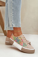 Bella lerretssneakers til dame - klassisk komfort til dame fra MS StyleHaven, laget av Viskose; polyester; Polyamid, med detaljer i canvas, farge beige, størrelse 36, med long ermer, hælhøyde flat; low, skostørrelse 36; 37; 38; 39; 40; 41, perfekt til casual