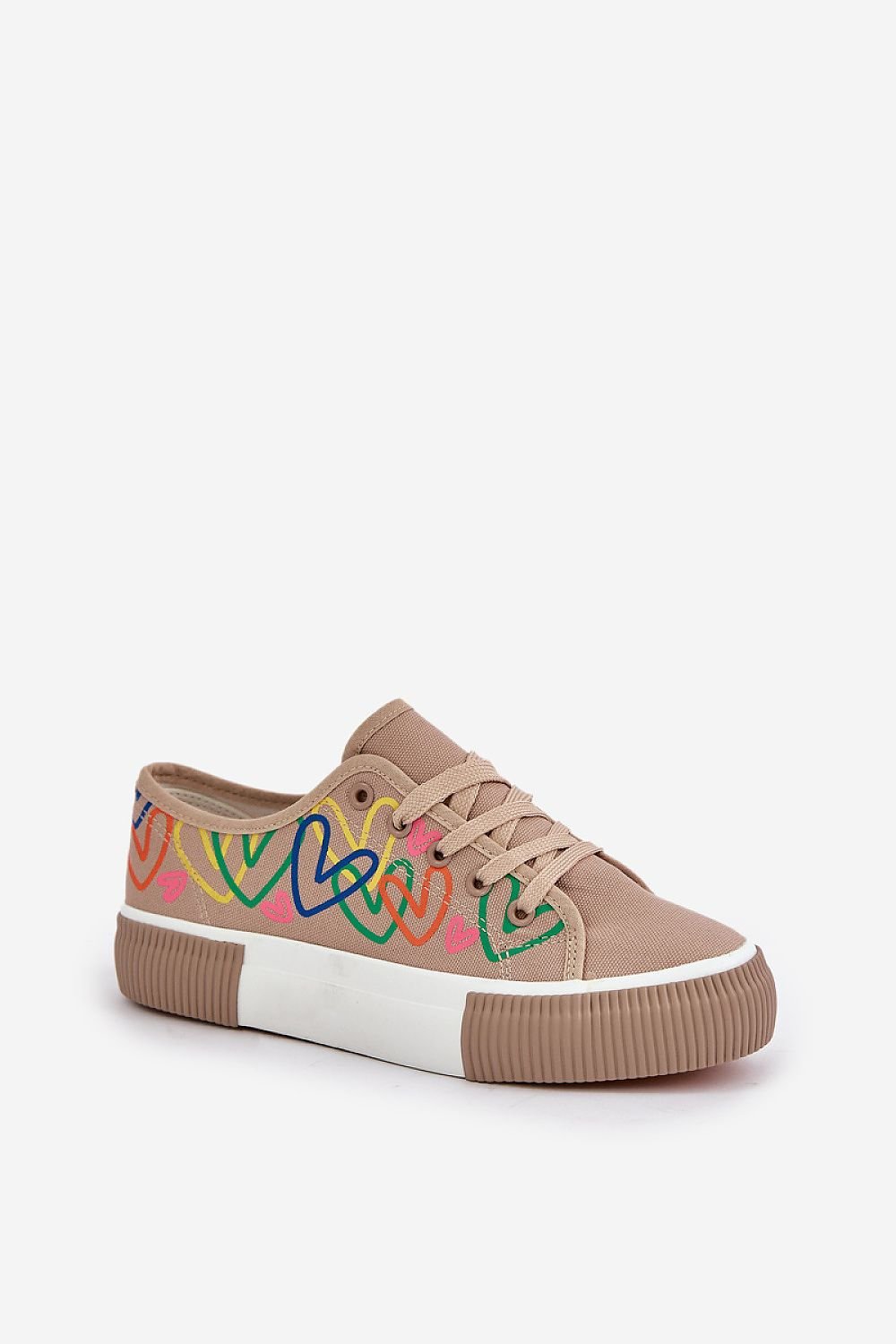 Bella lerretssneakers til dame - klassisk komfort til dame fra MS StyleHaven, laget av Viskose; polyester; Polyamid, farge beige, størrelse 37, med long ermer, perfekt til casual