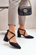 Elegant blokkhæl for damer Pumps til dame fra MS StyleHaven, laget av Viskose; polyester; Polyamid, farge 39, størrelse 41, med long ermer, perfekt til dress; casual