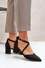 Elegant blokkhæl for damer Pumps til dame fra MS StyleHaven, laget av Viskose; polyester; Polyamid, farge 40, størrelse 41, med long ermer, perfekt til dress; casual