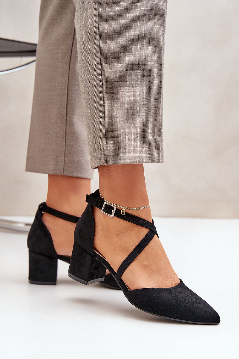 Elegant blokkhæl for damer Pumps til dame fra MS StyleHaven, laget av Viskose; polyester; Polyamid, farge 40, størrelse 41, med long ermer, perfekt til dress; casual