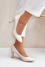 Sergio Leone Classic Pumps til dame til dame fra MS StyleHaven, laget av Viskose; polyester; Polyamid, farge beige, størrelse 36, med long ermer, perfekt til dress; casual