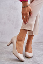 Sergio Leone Classic Pumps til dame til dame fra MS StyleHaven, laget av Viskose; polyester; Polyamid, farge beige, størrelse 39, med long ermer, perfekt til dress; casual