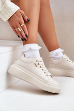 Lunea Sneakers til dame - hverdagen til dame fra MS StyleHaven, laget av Viskose; polyester; Polyamid, farge Hvit, størrelse 41, med long ermer, perfekt til casual