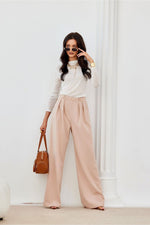 Valeria moderne vide ben bukser - Roco Fashion fra MS StyleHaven, størrelse 36, med long, bukselengde long, kjolelengde maxi, kjolestil flared; gown
