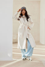 Sienna kåpe med knytebelte – Roco Fashion fra MS StyleHaven, størrelse 38, med long, bukselengde long, kjolelengde maxi, kjolestil flared; gown