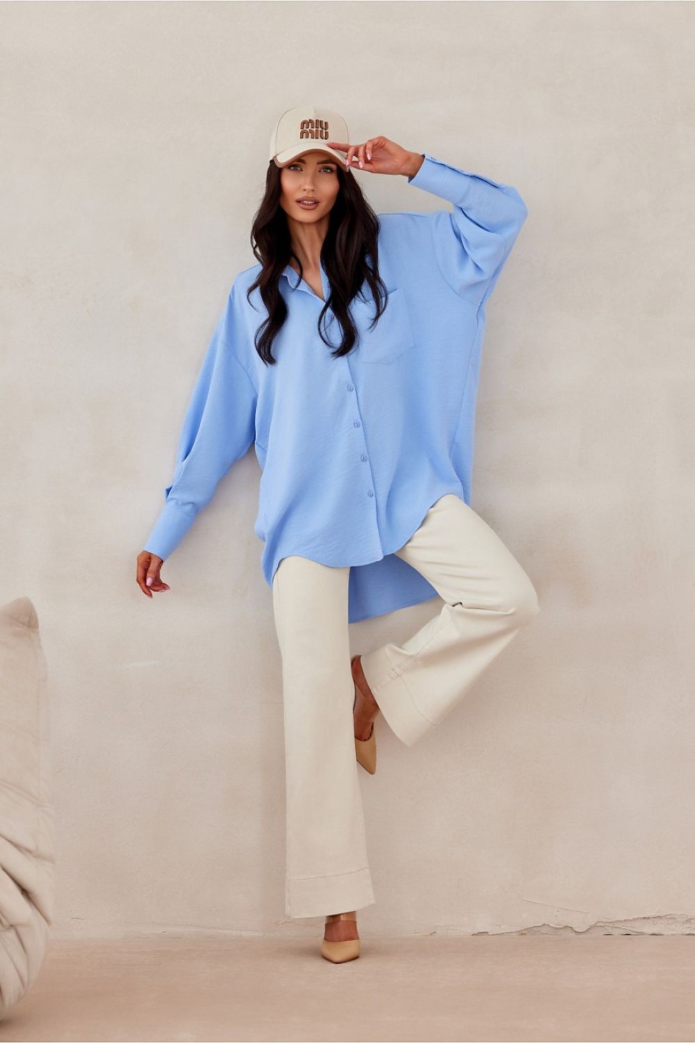 Urban Flow – asymmetrisk oversized skjorte fra Roco Fashion fra MS StyleHaven, størrelse L/XL, med long, bukselengde long, kjolelengde maxi, kjolestil sheath