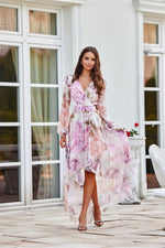 Dalia – asymmetrisk maxikjole med elegant flyt fra Roco Fashion fra MS StyleHaven, størrelse 42, med long, bukselengde long, kjolelengde maxi, kjolestil flared; gown