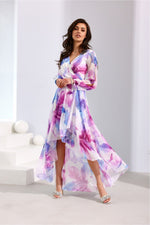 Dalia – asymmetrisk maxikjole med elegant flyt fra Roco Fashion fra MS StyleHaven, størrelse 44, med long, bukselengde long, kjolelengde maxi, kjolestil flared; gown