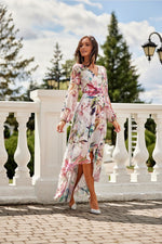 Dalia – asymmetrisk maxikjole med elegant flyt fra Roco Fashion fra MS StyleHaven, størrelse 40, med long, bukselengde long, kjolelengde maxi, kjolestil flared; gown