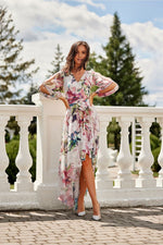 Dalia – asymmetrisk maxikjole med elegant flyt fra Roco Fashion fra MS StyleHaven, størrelse 42, med long, bukselengde long, kjolelengde maxi, kjolestil flared; gown