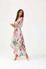 Dalia – asymmetrisk maxikjole med elegant flyt fra Roco Fashion fra MS StyleHaven, størrelse 44, med long, bukselengde long, kjolelengde maxi, kjolestil flared; gown