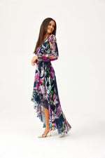 Dalia – asymmetrisk maxikjole med elegant flyt fra Roco Fashion fra MS StyleHaven, størrelse 40, med long, bukselengde long, kjolelengde maxi, kjolestil flared; gown