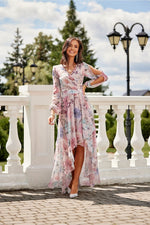 Dalia – asymmetrisk maxikjole med elegant flyt fra Roco Fashion fra MS StyleHaven, størrelse 44, med long, bukselengde long, kjolelengde maxi, kjolestil flared; gown
