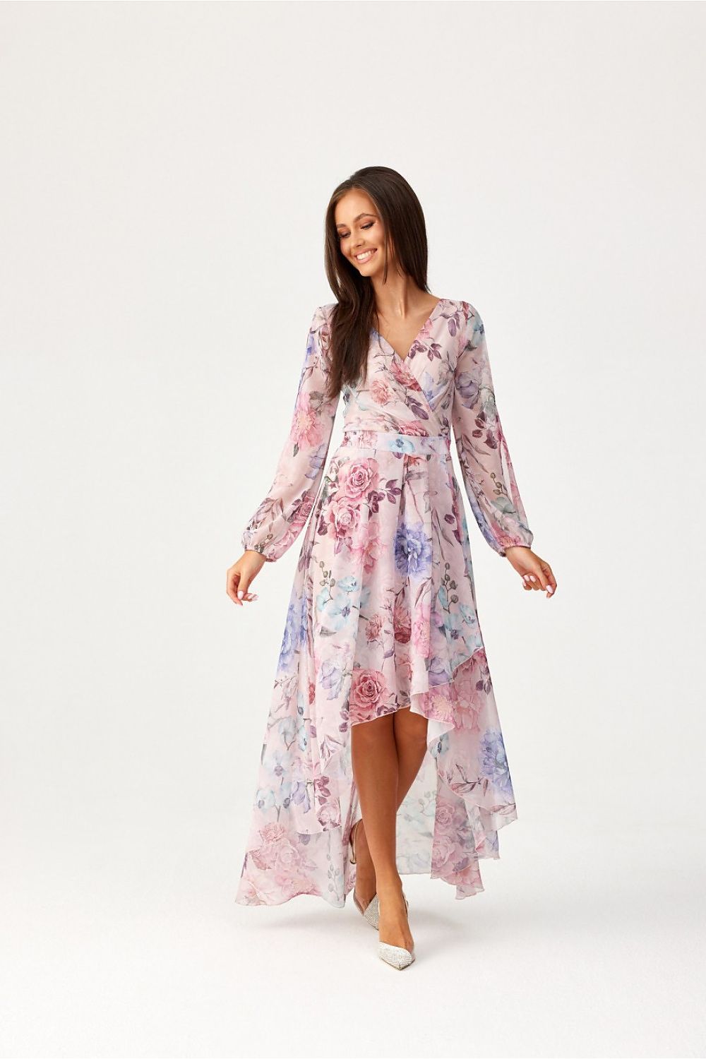 Dalia – asymmetrisk maxikjole med elegant flyt fra Roco Fashion fra MS StyleHaven, størrelse 46, med long, bukselengde long, kjolelengde maxi, kjolestil flared; gown