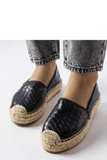 Geoffrey Charm – Sorte espadrillos med preget overflate til dame fra MS StyleHaven, laget av Viskose; polyester; Polyamid, farge Svart, størrelse 38, med long ermer, perfekt til casual; dress