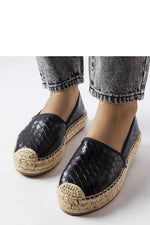 Geoffrey Charm – Sorte espadrillos med preget overflate til dame fra MS StyleHaven, laget av Viskose; polyester; Polyamid, farge Brun, størrelse 41, med long ermer, perfekt til casual; dress