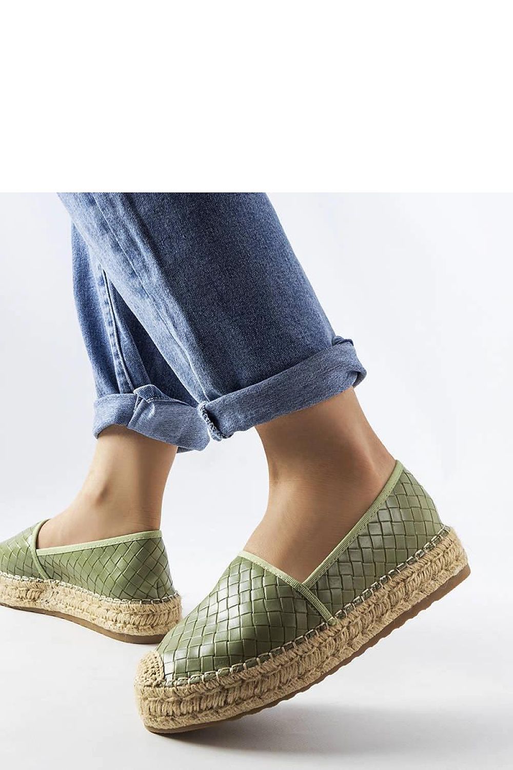 Geoffrey Charm – Sorte espadrillos med preget overflate til dame fra MS StyleHaven, laget av Viskose; polyester; Polyamid, farge Grønn, størrelse 40, med long ermer, perfekt til casual; dress
