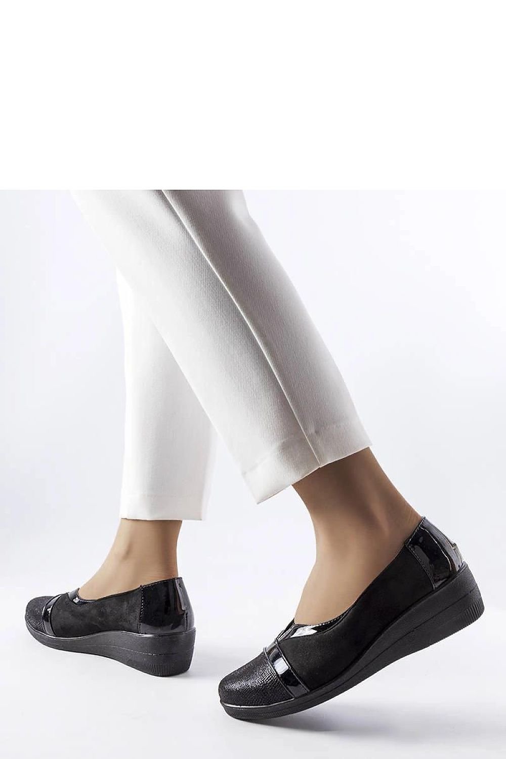 Sundown Grace dame flate sko – elegante svarte kilesko til dame fra MS StyleHaven, laget av Viskose; polyester; Polyamid, farge Svart, størrelse 39, med long ermer, perfekt til casual; dress